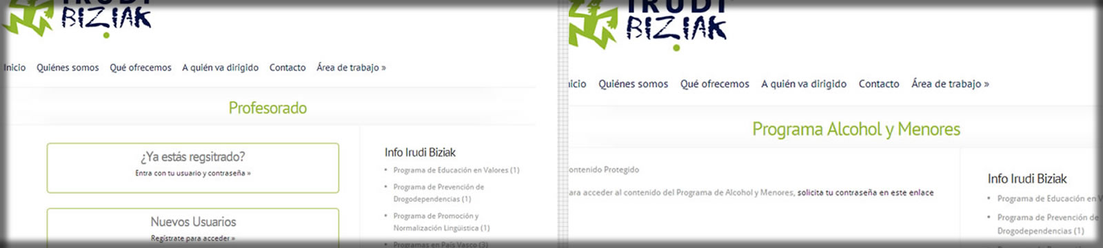 web privada con formación para colegios