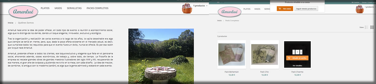 tienda de menaje desechable con diseño