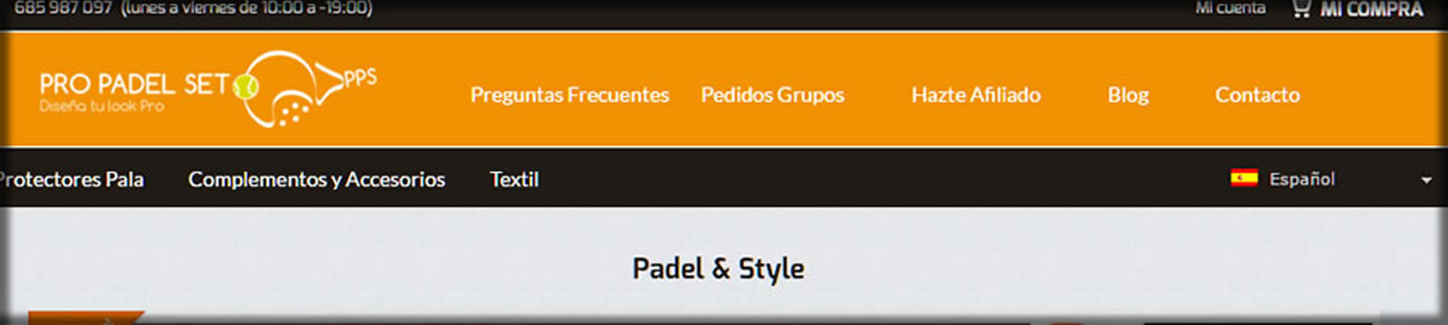 tienda productos padel