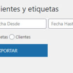 Sistema para exportar etiquetas para envío y clientes a excel