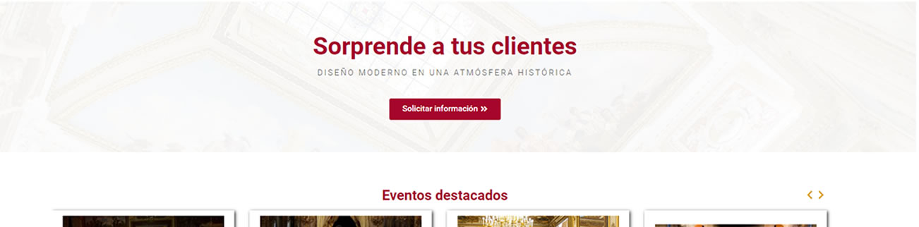 Web promoción de local para eventos