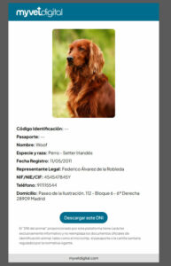 DNI de la mascota