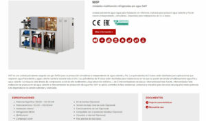 Ficha de producto con fotos, certificaciones, documentos y demás información importada de aplicación externa