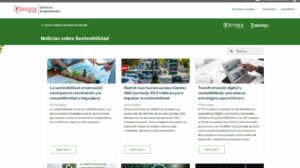 Apartado de noticias del blog con diseño propio