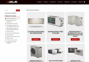 Catálogo web segmentado por mercados internacionales